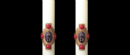 CHRIST VICTORIOUS COMPLIMENTING ALTAR CANDLES